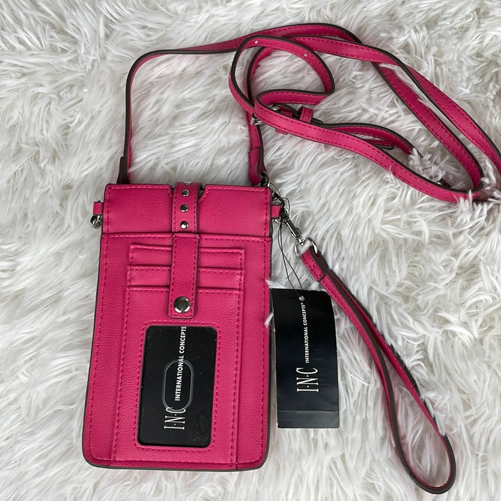 Inc International Concepts ~ Ashli Phone Wristlet Crossbody Bag ~ Raspberry~NWT!